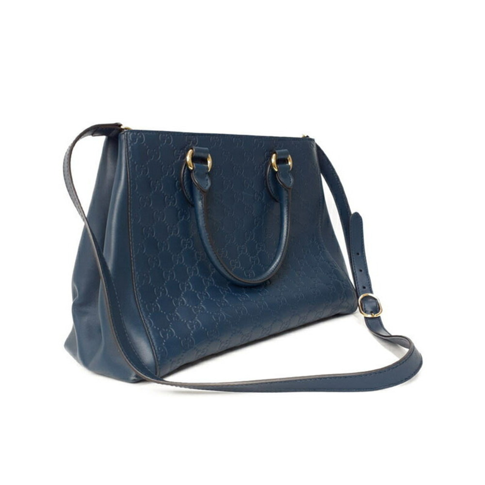 Gucci monogram bag Black top ssima handle leather embossed